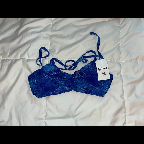 Fused Hawaii Other - NWT Fused Hawaii Kohanaiki Bikini Top in Blue Jean Girl